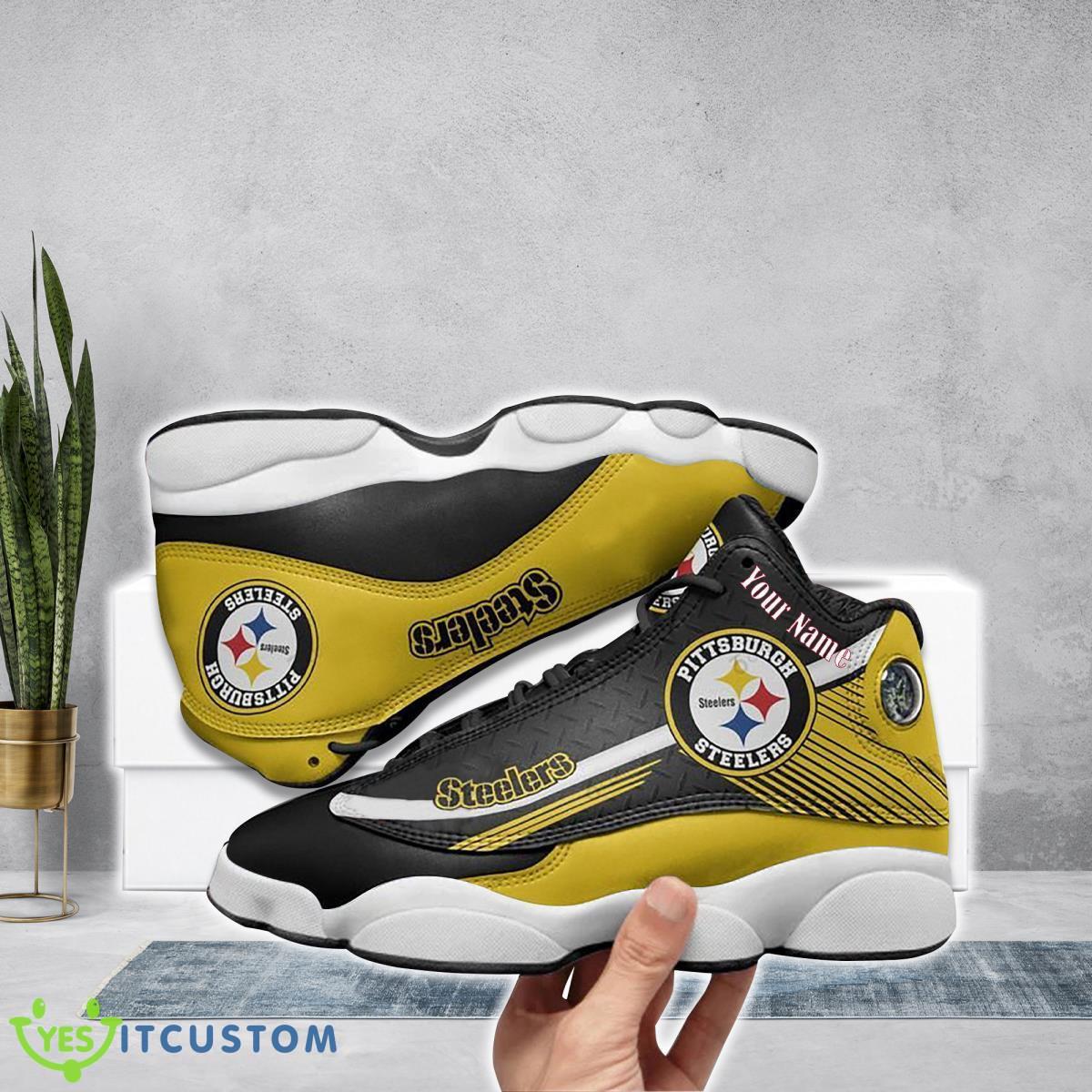 pittsburgh steelers football team custom name air jordan 13 running shoes best gift for men women fans