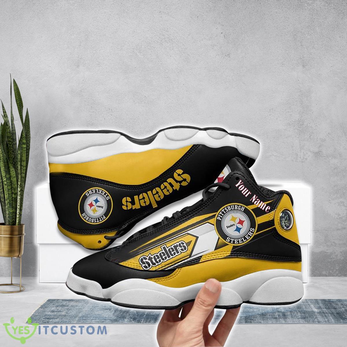 pittsburgh steelers football team custom name air jordan 13 running shoes gift for men and women