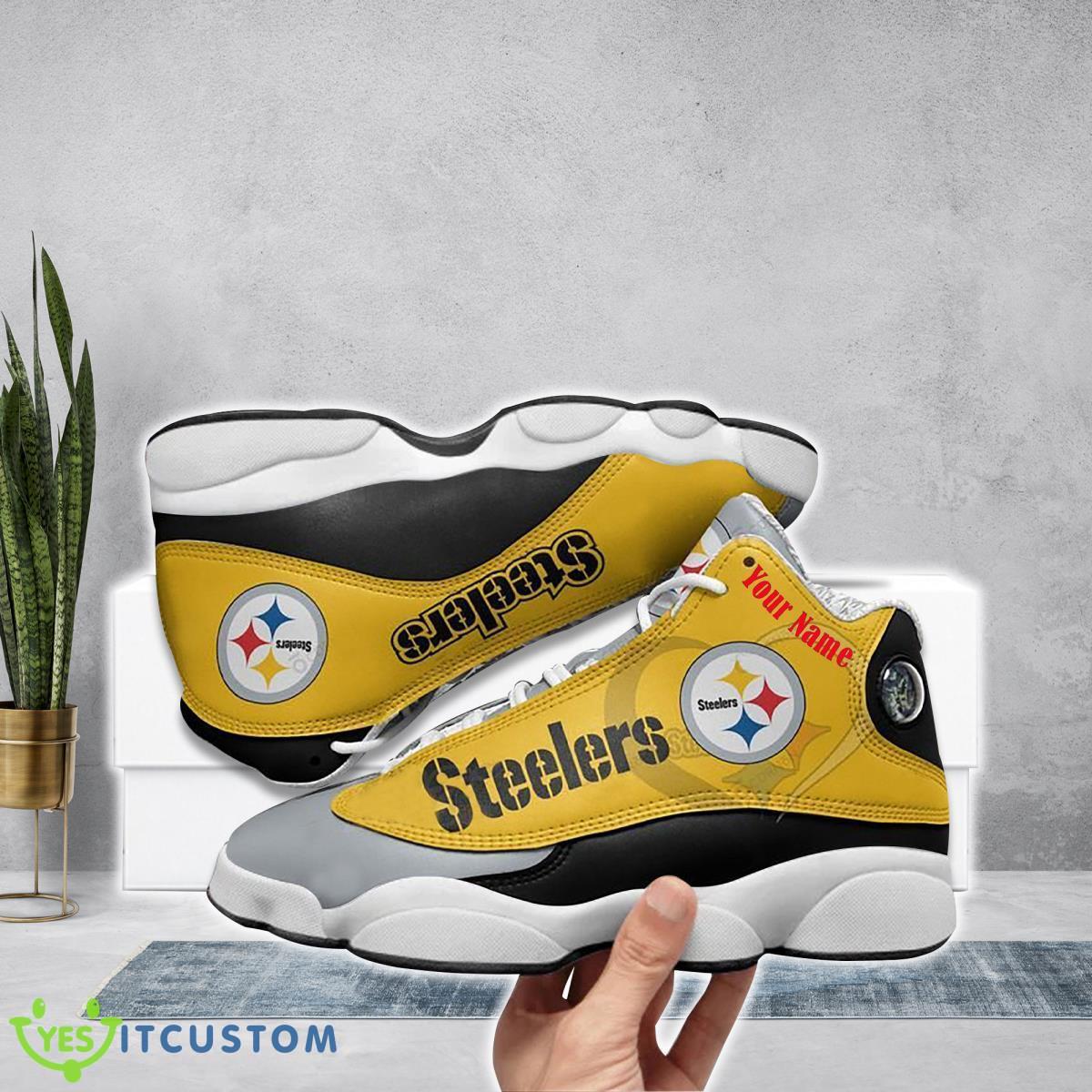 pittsburgh steelers football team custom name air jordan 13 running shoes gift for true fans