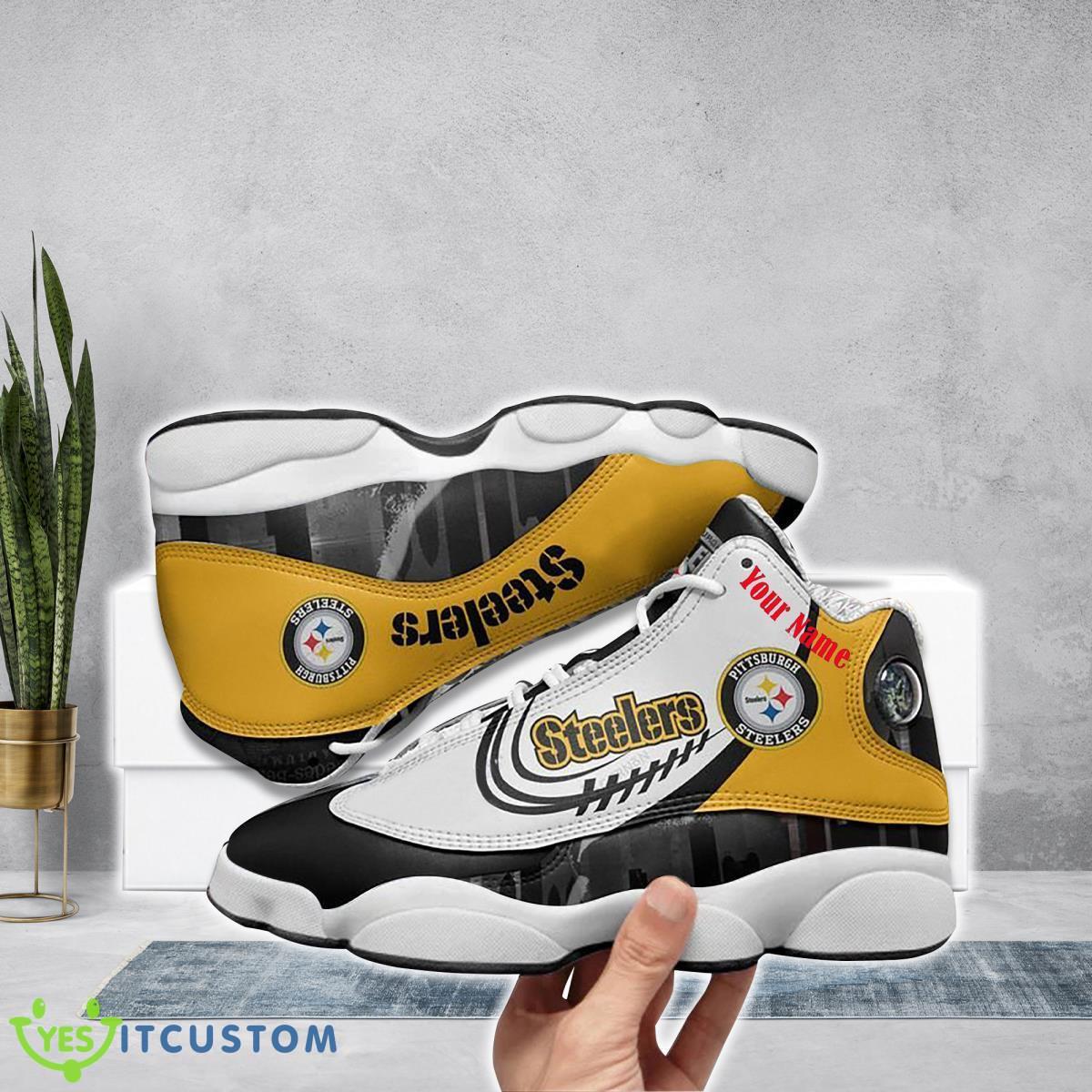 pittsburgh steelers football team custom name air jordan 13 running shoes great gift for fans