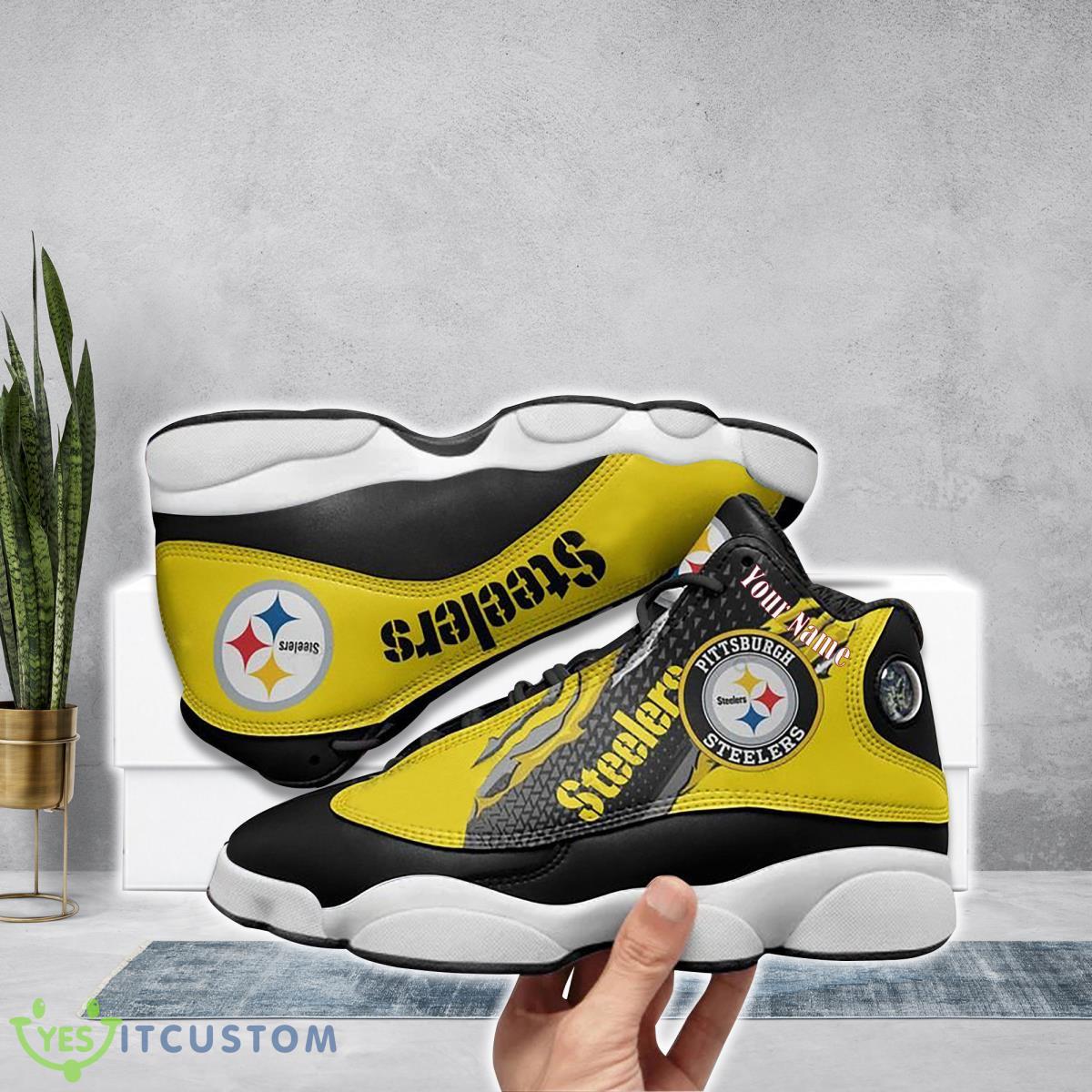 pittsburgh steelers football team custom name air jordan 13 running shoes great gift for men and women