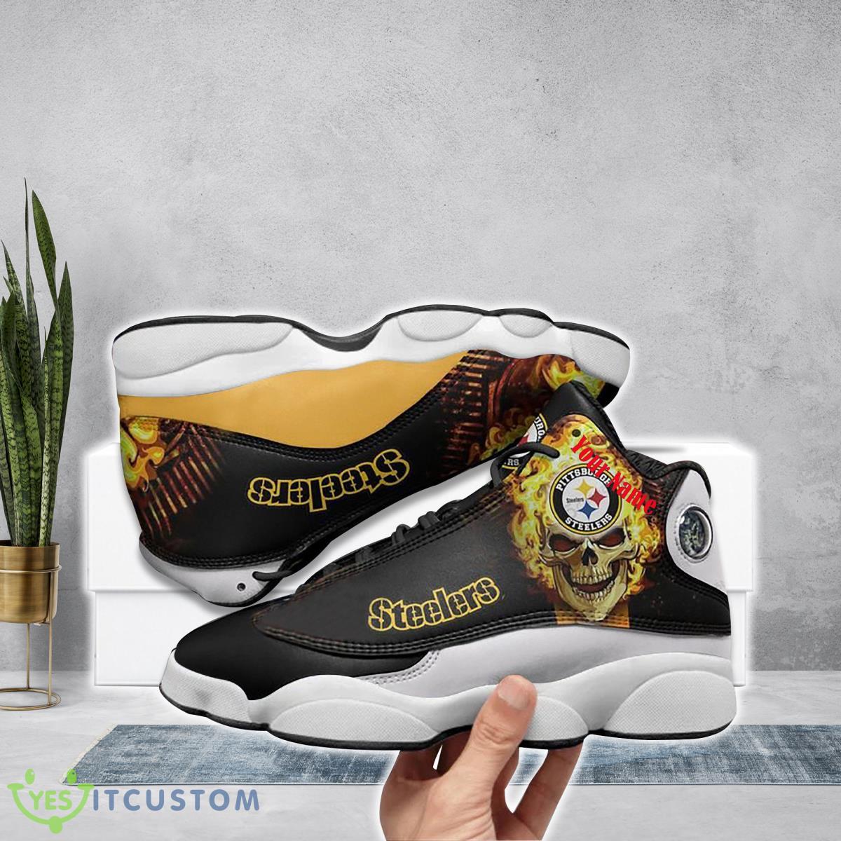 pittsburgh steelers football team custom name air jordan 13 running shoes great gift for real fans