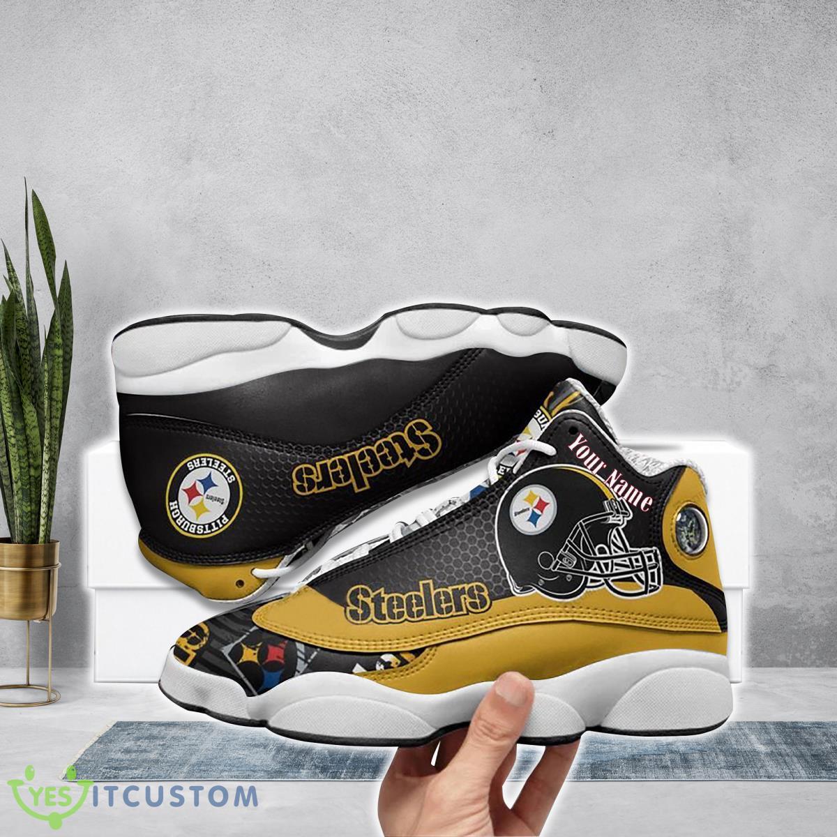 pittsburgh steelers football team custom name air jordan 13 running shoes great gift for true fans