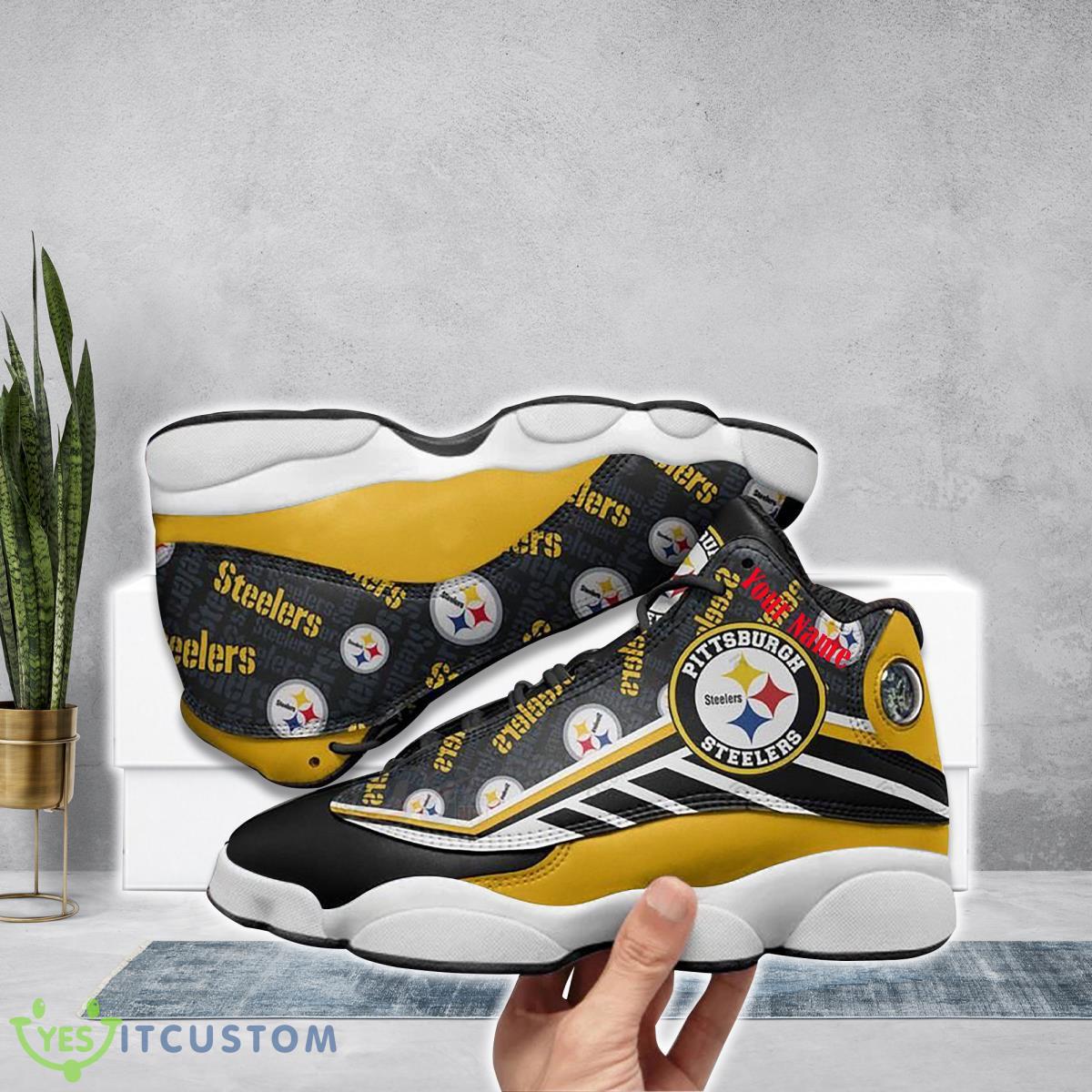 pittsburgh steelers football team custom name air jordan 13 running shoes special gift for fans