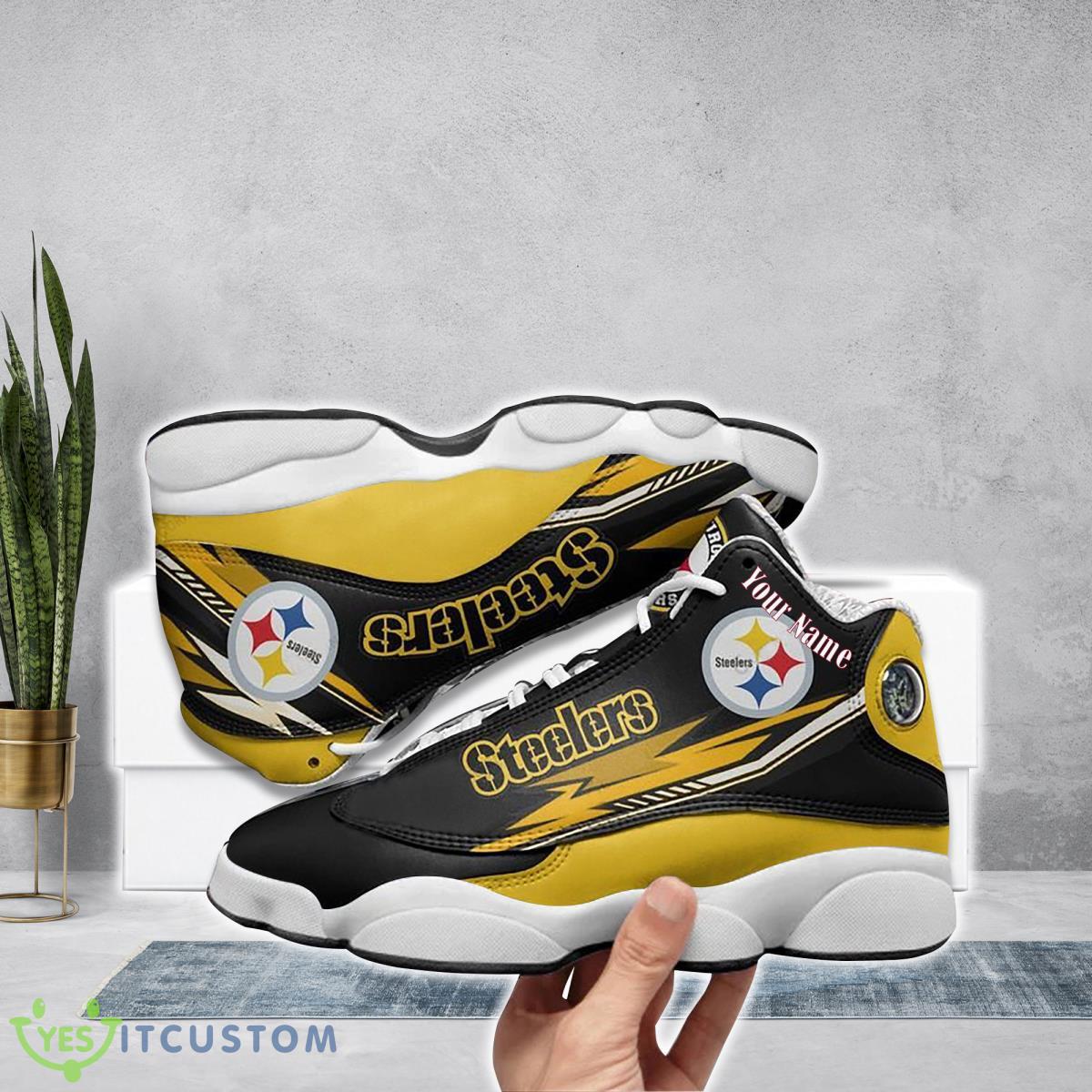 pittsburgh steelers football team custom name air jordan 13 running shoes special gift for men and women