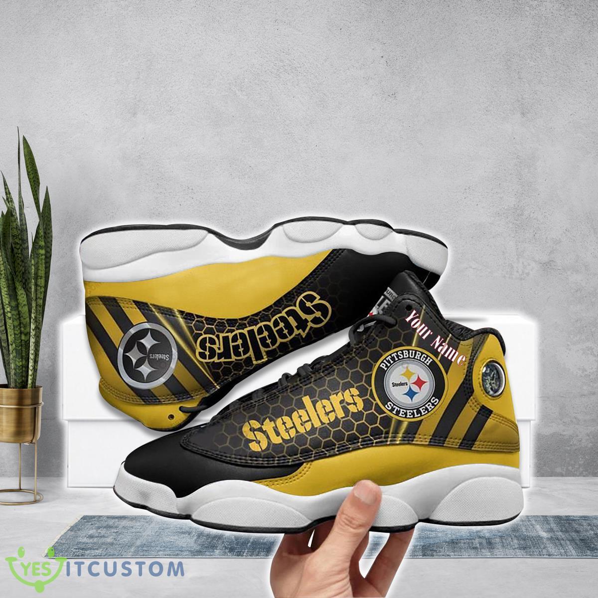 pittsburgh steelers football team custom name air jordan 13 running shoes style gift for sport fans