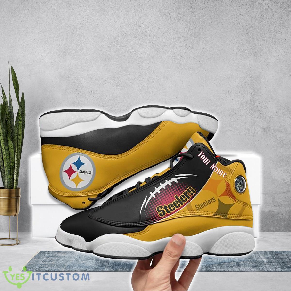 pittsburgh steelers football team custom name air jordan 13 running shoes style gift for true fans