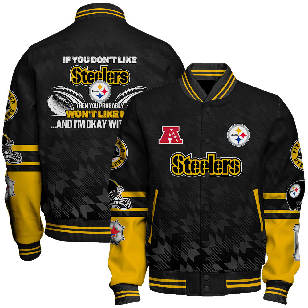 pittsburgh steelers nfl 2024 american football conference unisex baseball varsity jacket baseball jacket all over print v12 zbcgj