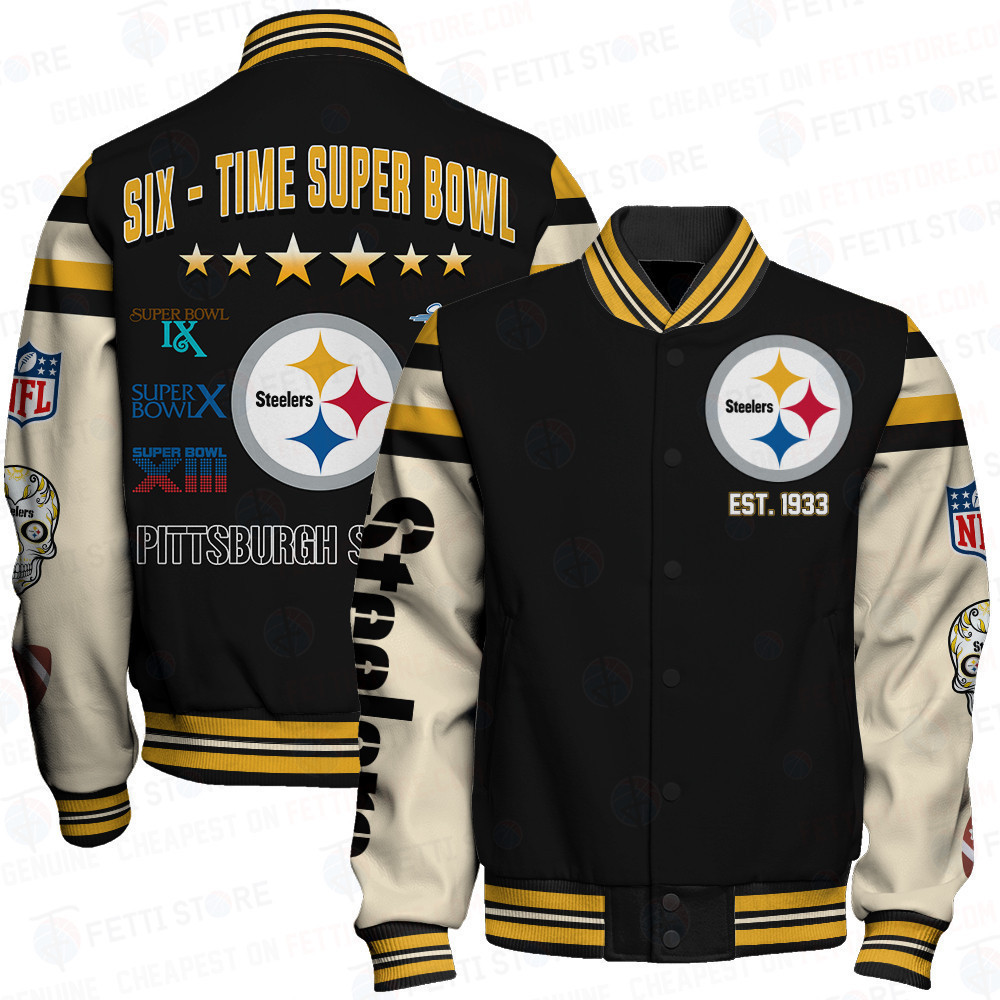 pittsburgh steelers nfl baseball varsity jacket baseball jacket all over print sfat v2 dy1ph