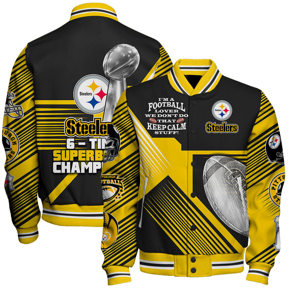 pittsburgh steelers nfl baseball varsity jacket baseball jacket all over print stm v2 cigpl