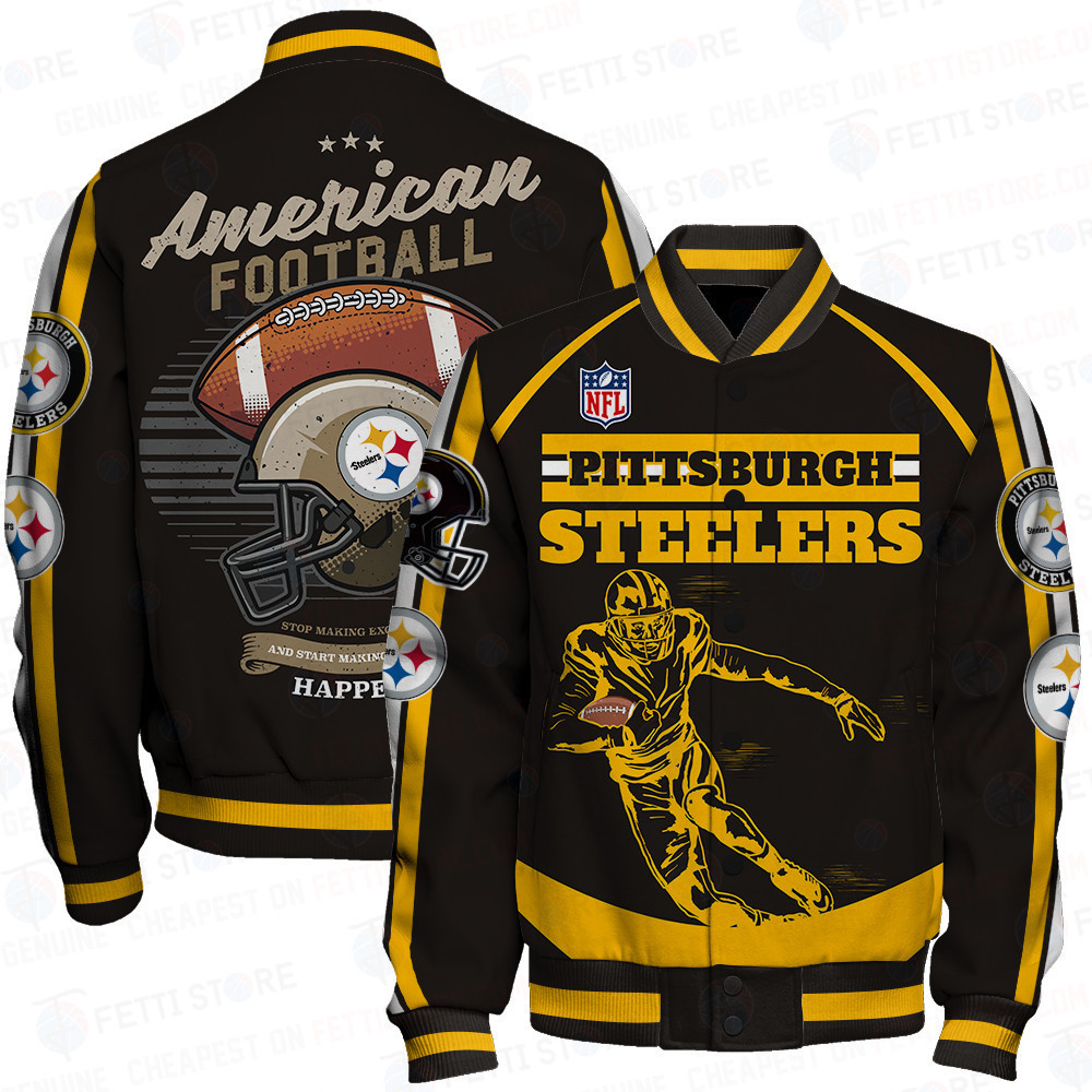 pittsburgh steelers nfl baseball varsity jacket baseball jacket all over print stm v3 auttm