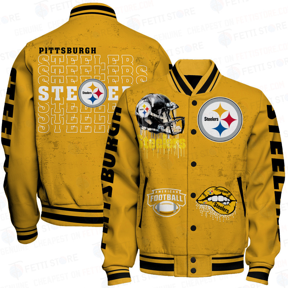 pittsburgh steelers nfl baseball varsity jacket baseball jacket all over print stm v6 vxror