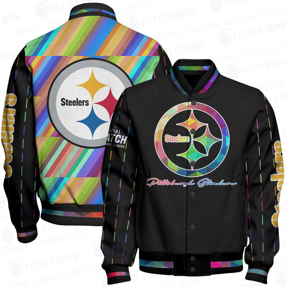 pittsburgh steelers nfl baseball varsity jacket baseball jacket all over print v2 oyses