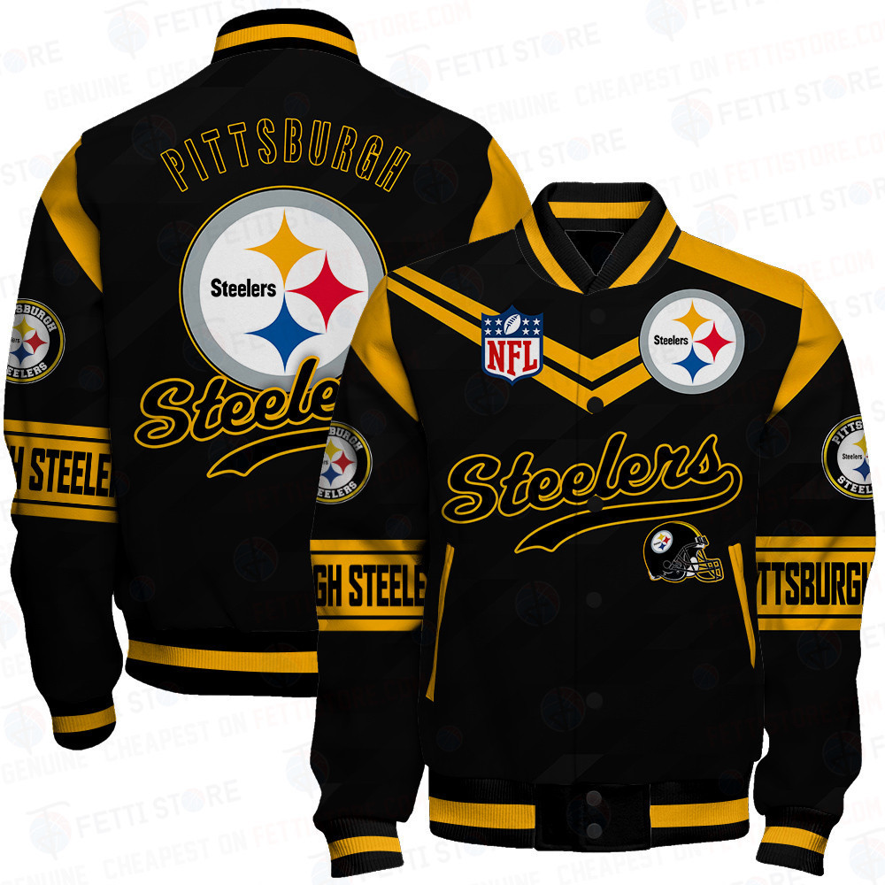 pittsburgh steelers nfl pattern baseball varsity jacket baseball jacket all over print sh1 v2 yqbab