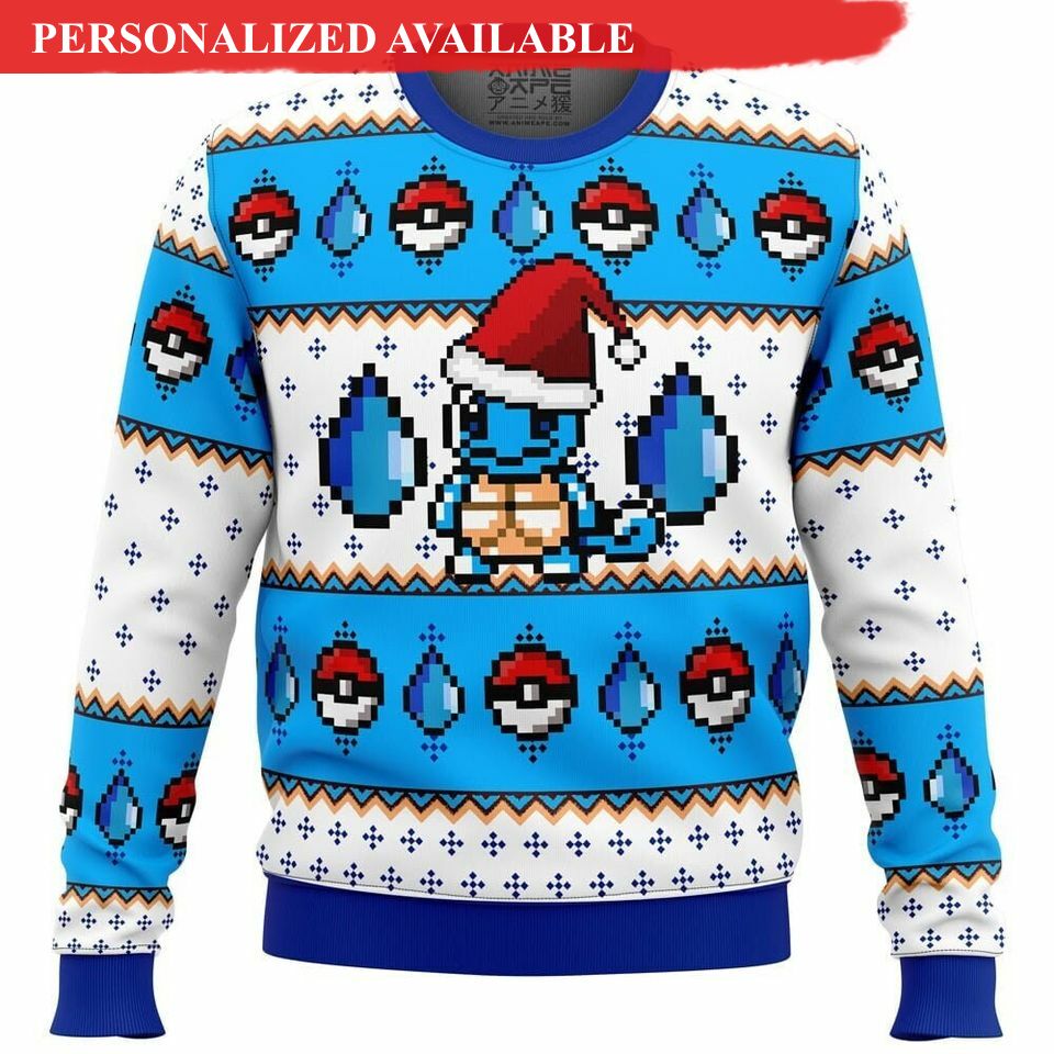 pkm squirtle ugly christmas sweater christmas gift unisex sweater 2705