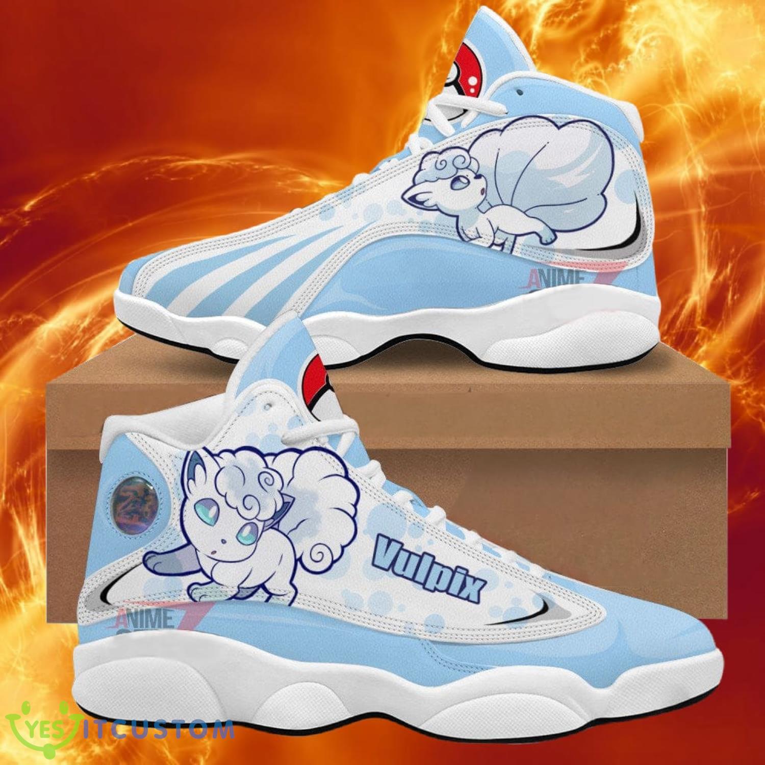 pokemon vulpix alola air jordan 13 sneakers anime shoes gift for fans