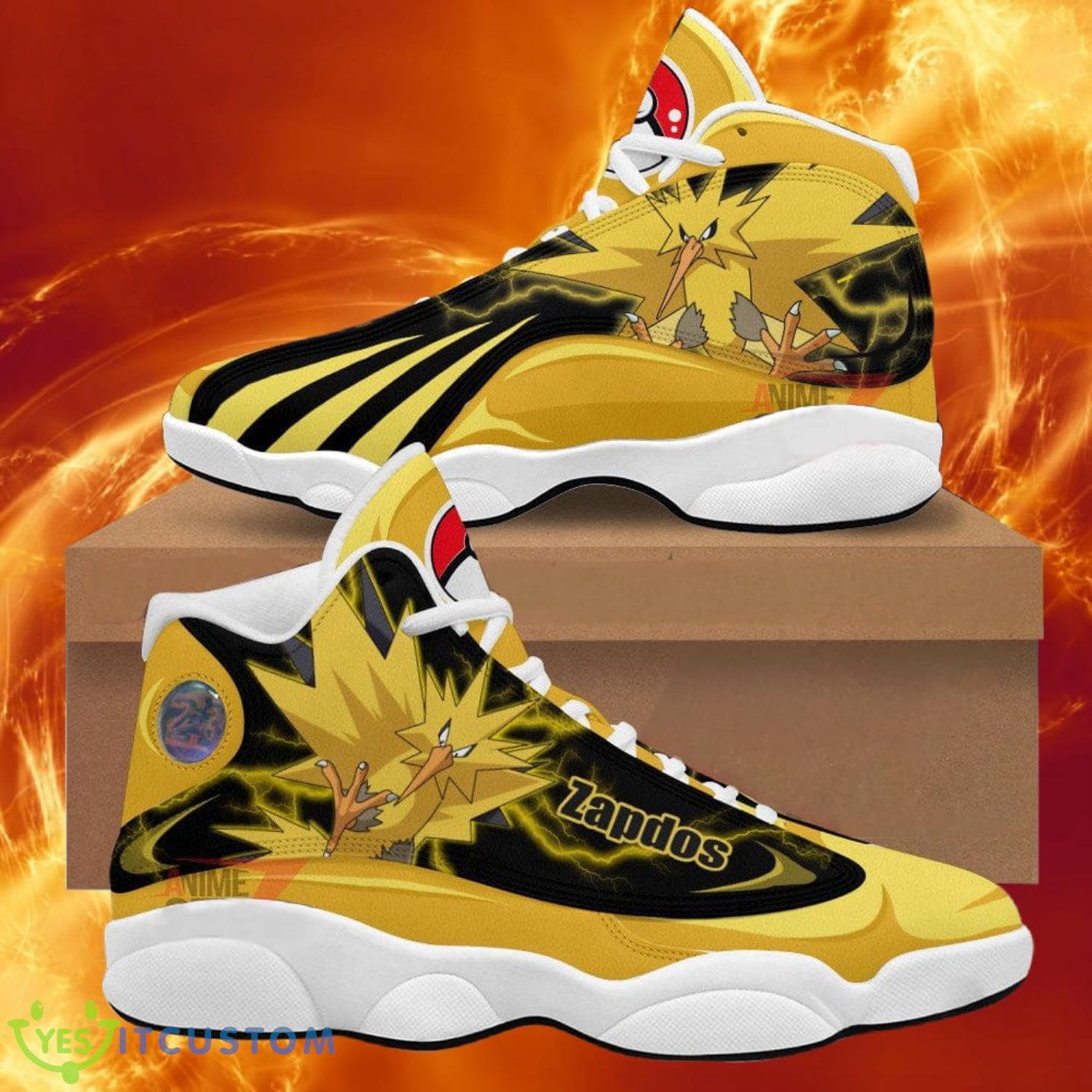 pokemon zapdos air jordan 13 sneakers anime shoes gift for fans