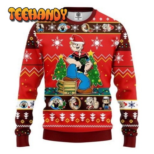 popeyes for unisex ugly christmas sweater all over print sweatshirt ugly sweater 2v443