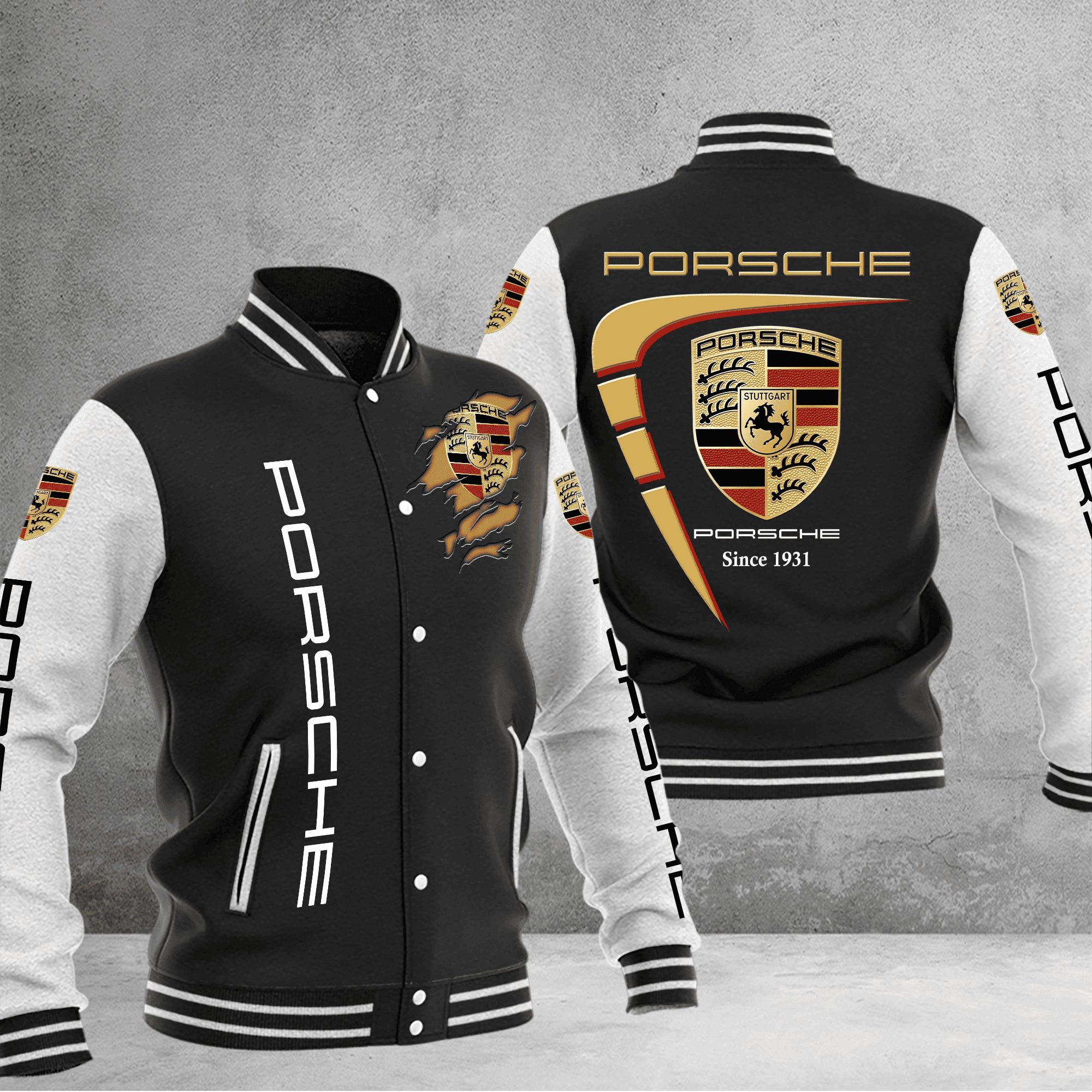 porsche baseball varsity jacket baseball jacket all over print lpars