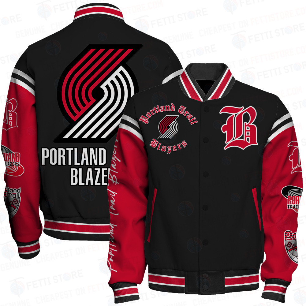 portland trail blazers nba baseball varsity jacket baseball jacket all over print sfat v12 tjdwd