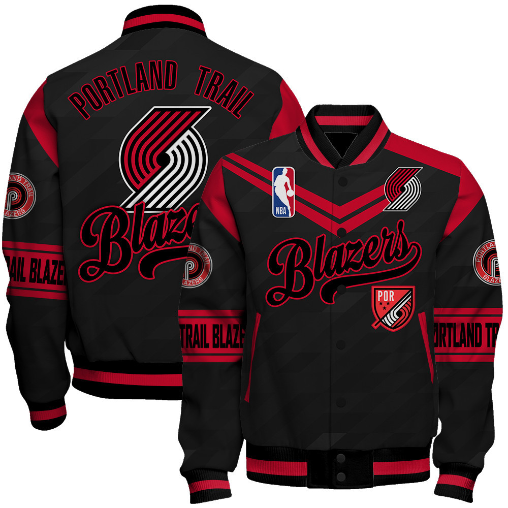 portland trail blazers nba baseball varsity jacket baseball jacket all over print sfat v9 fagiw