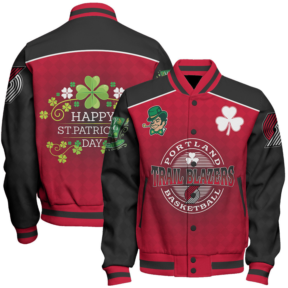 portland trail blazers nba baseball varsity jacket baseball jacket all over print stm v21 qjf8r