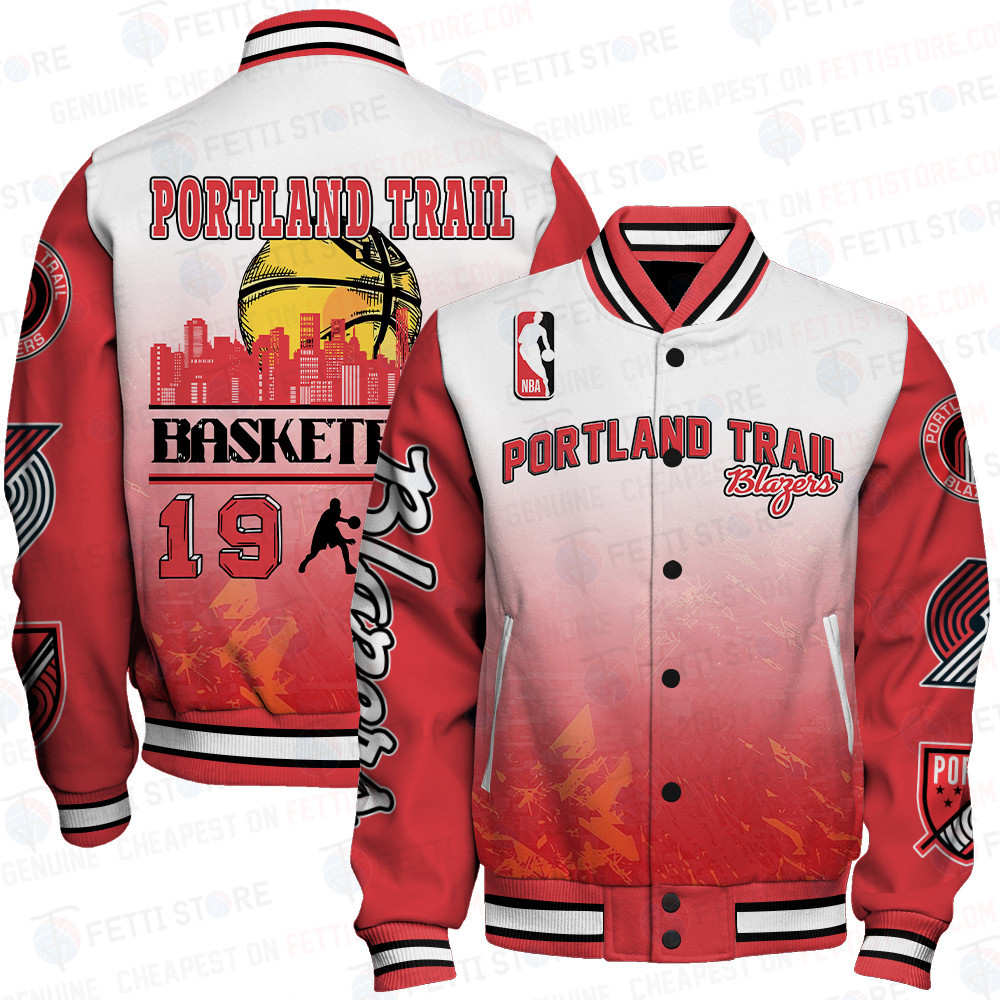 portland trail blazers nba baseball varsity jacket baseball jacket all over print wf24 bhxmw