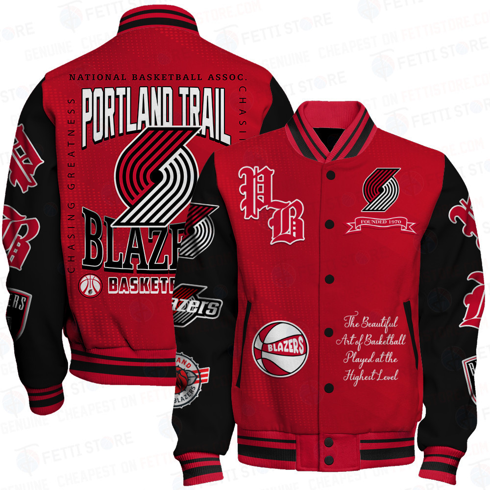 portland trail blazers nba print baseball varsity jacket baseball jacket all over print sfat v25 hniol