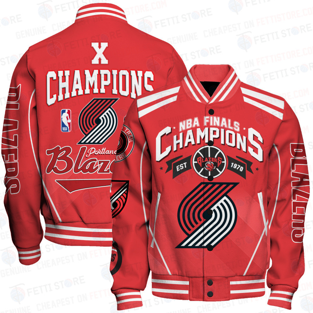 portland trail blazers x champions basketball team print baseball varsity jacket baseball jacket all over print sfat v24 iaqaa