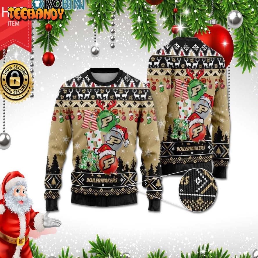 purdue boilermakers ho ho ho ugly christmas sweater all over print sweatshirt ty8te