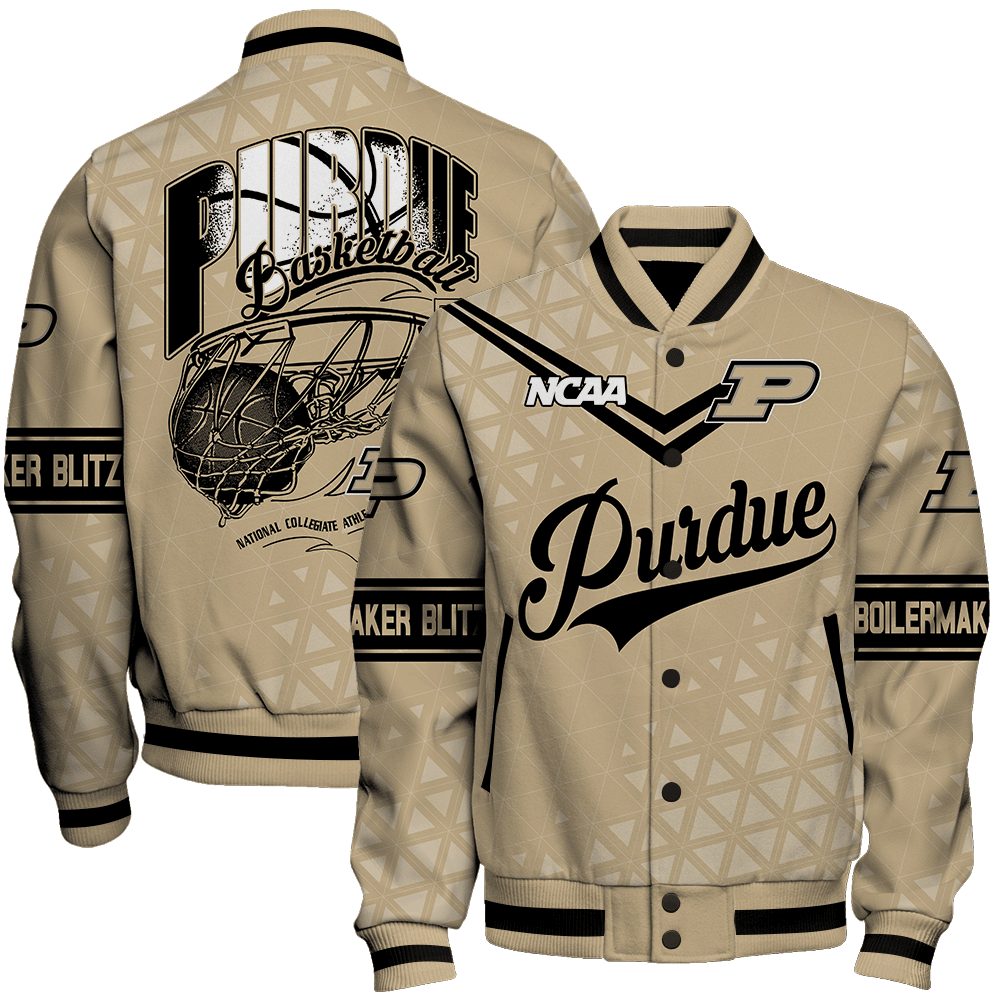 purdue boilermakers ncaa basketball boilermaker blitz 3d unisex baseball varsity jacket baseball jacket all over print el9ec