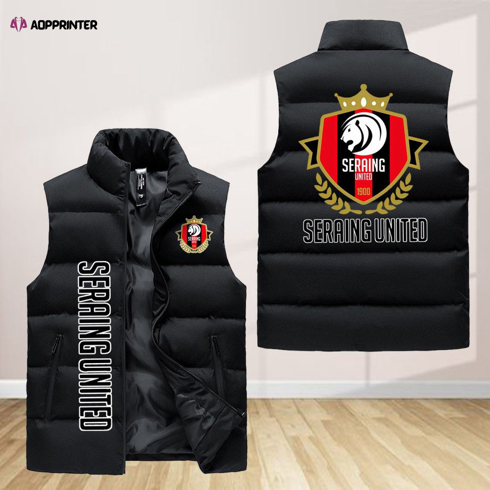 r f c seraing sleeveless puffer jacket custom for fans gifts