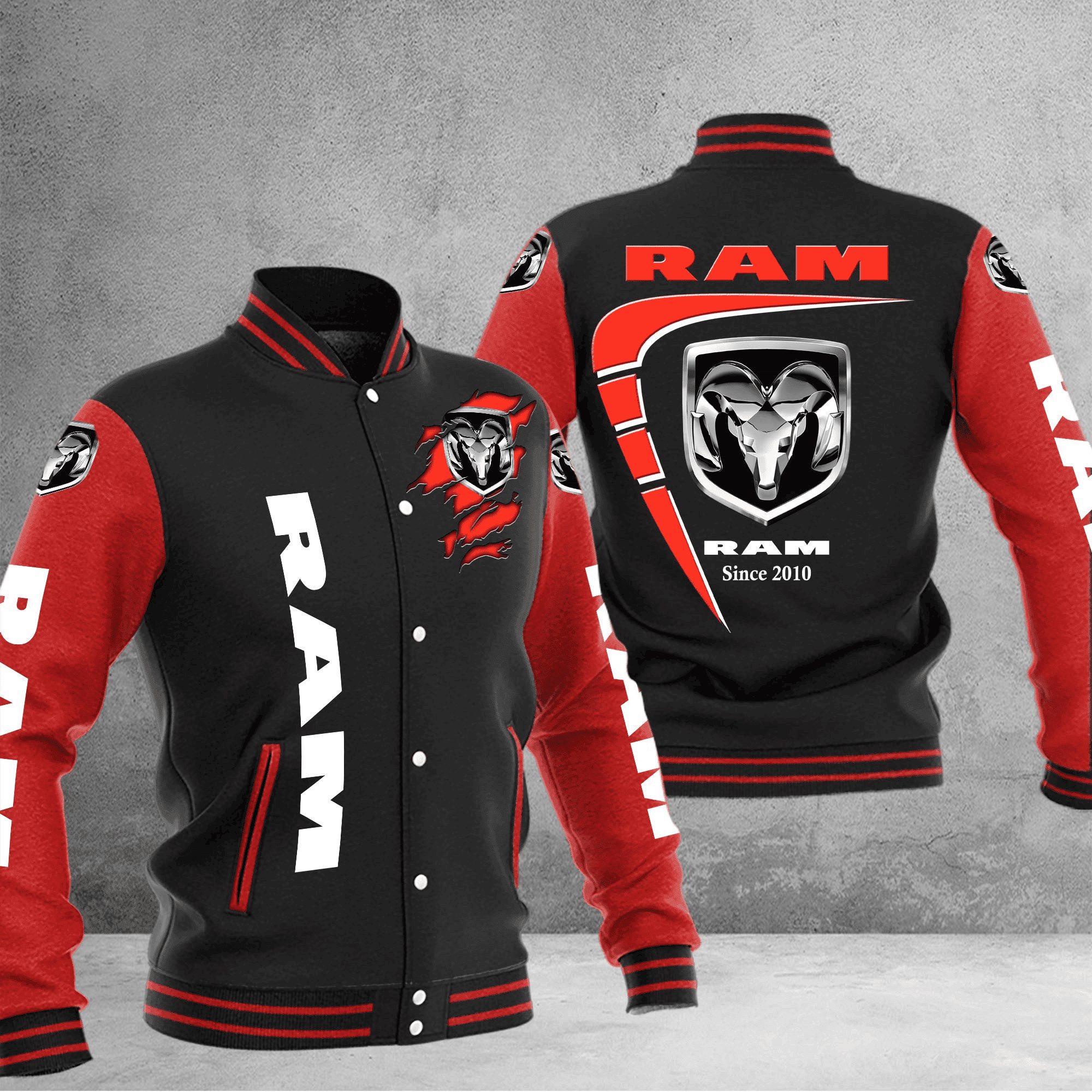 ram truck baseball varsity jacket baseball jacket all over print e8vcv