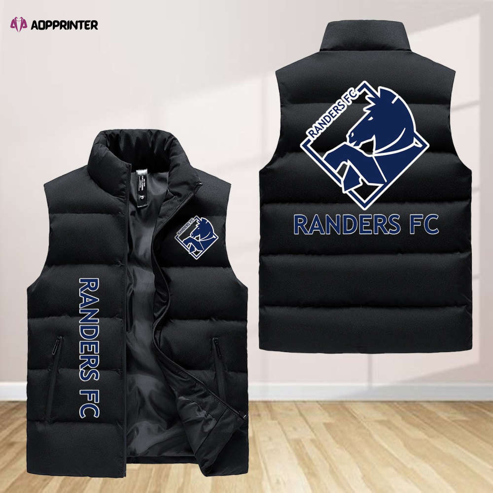 randers fc sleeveless puffer jacket custom for fans spj0676