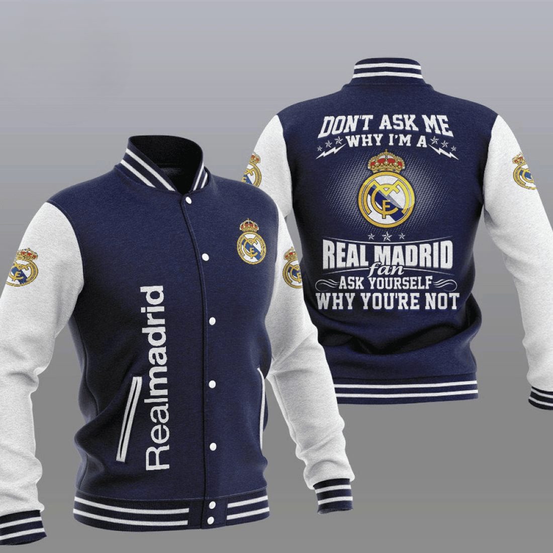 real madrid dark blue dont ask me baseball varsity jacket baseball jacket all over print znush