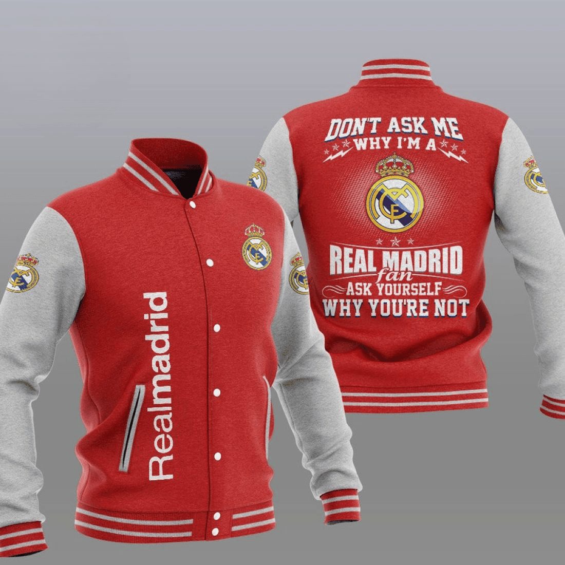 real madrid red dont ask me baseball varsity jacket baseball jacket all over print zznbz