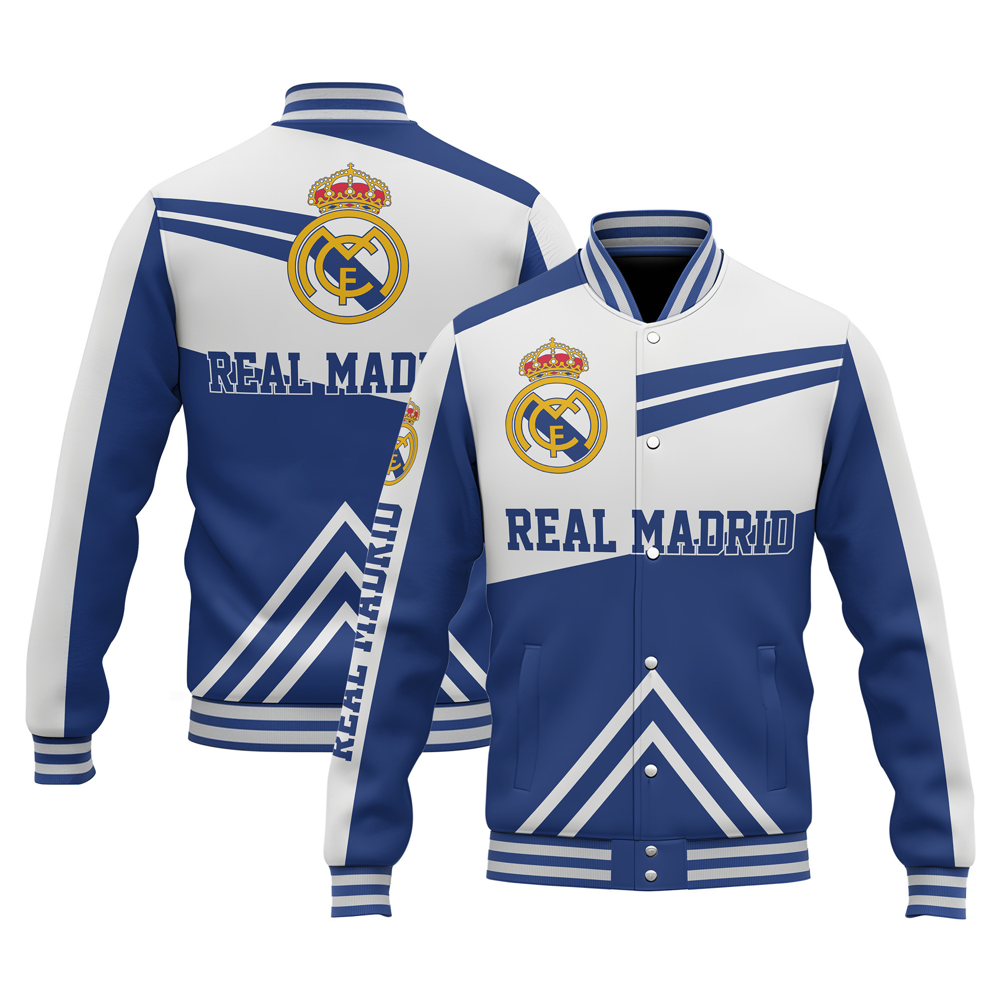 real madrid special design 3d unisex baseball varsity jacket baseball jacket all over print xkik1