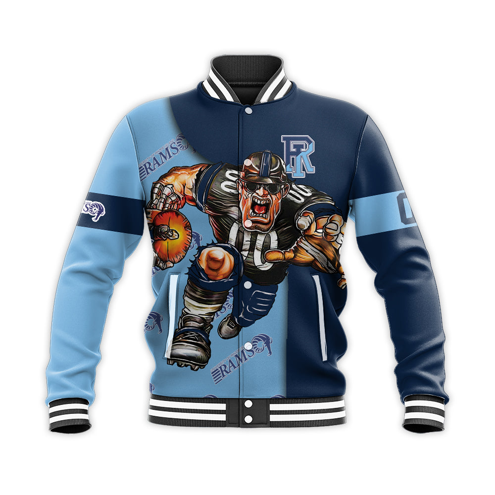 rhode island rams baseball jacket button up zipper hooded all over print football go on gift for fans ncaa je1ji