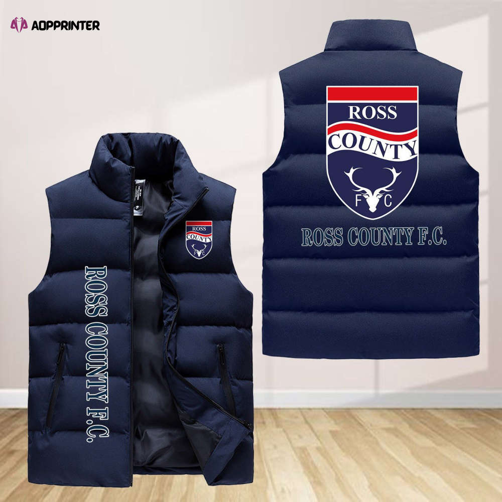 ross county sleeveless puffer jacket custom for fans spj0783