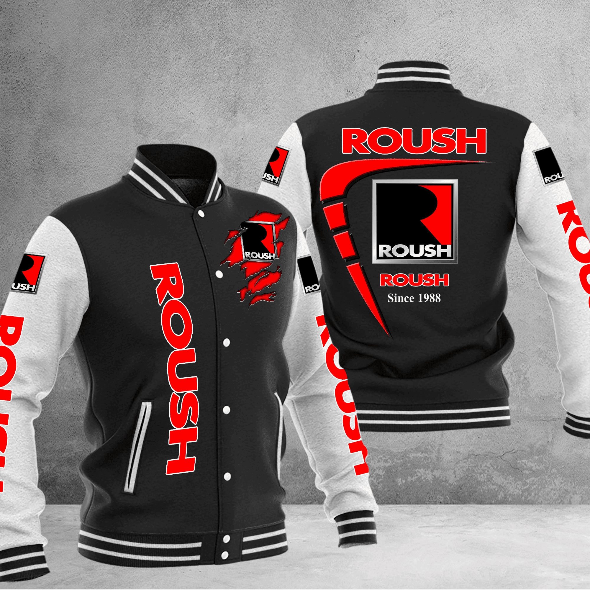 roush baseball varsity jacket baseball jacket all over print iarx2