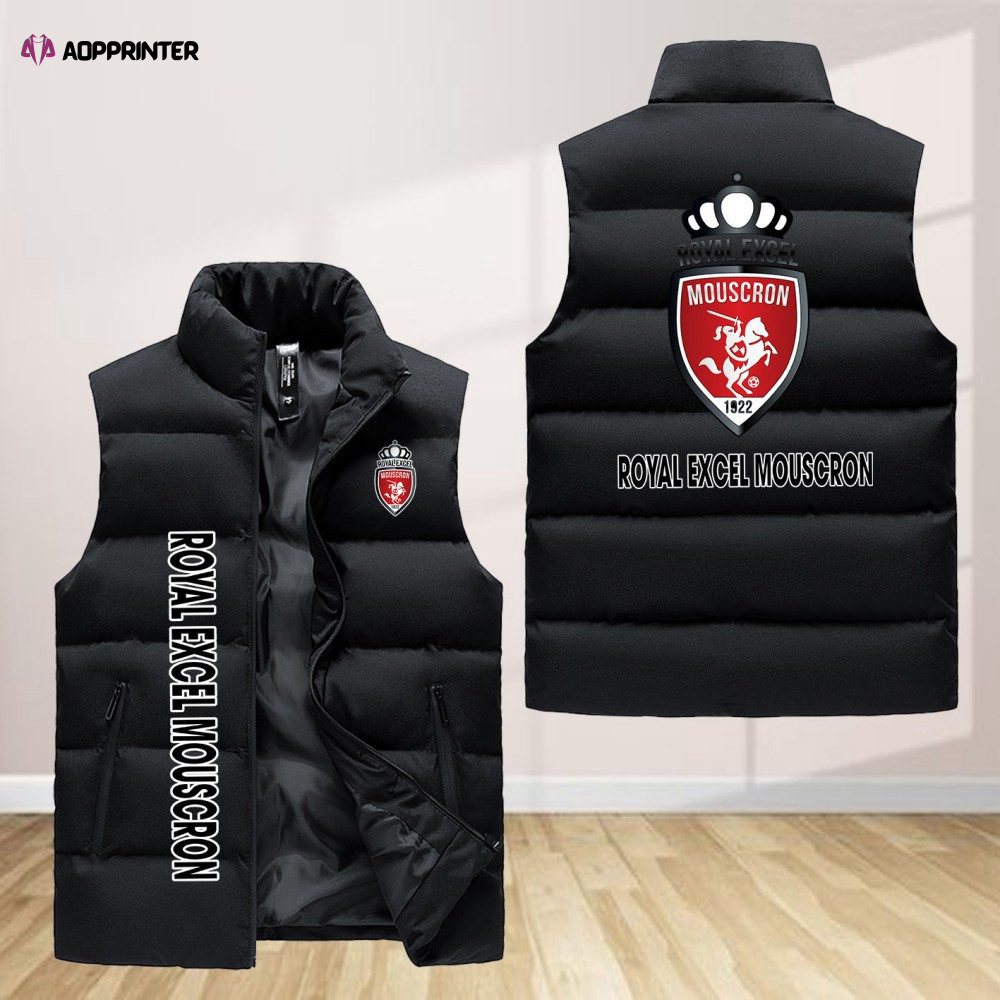 royal excel mouscron sleeveless puffer jacket custom for fans spj0629