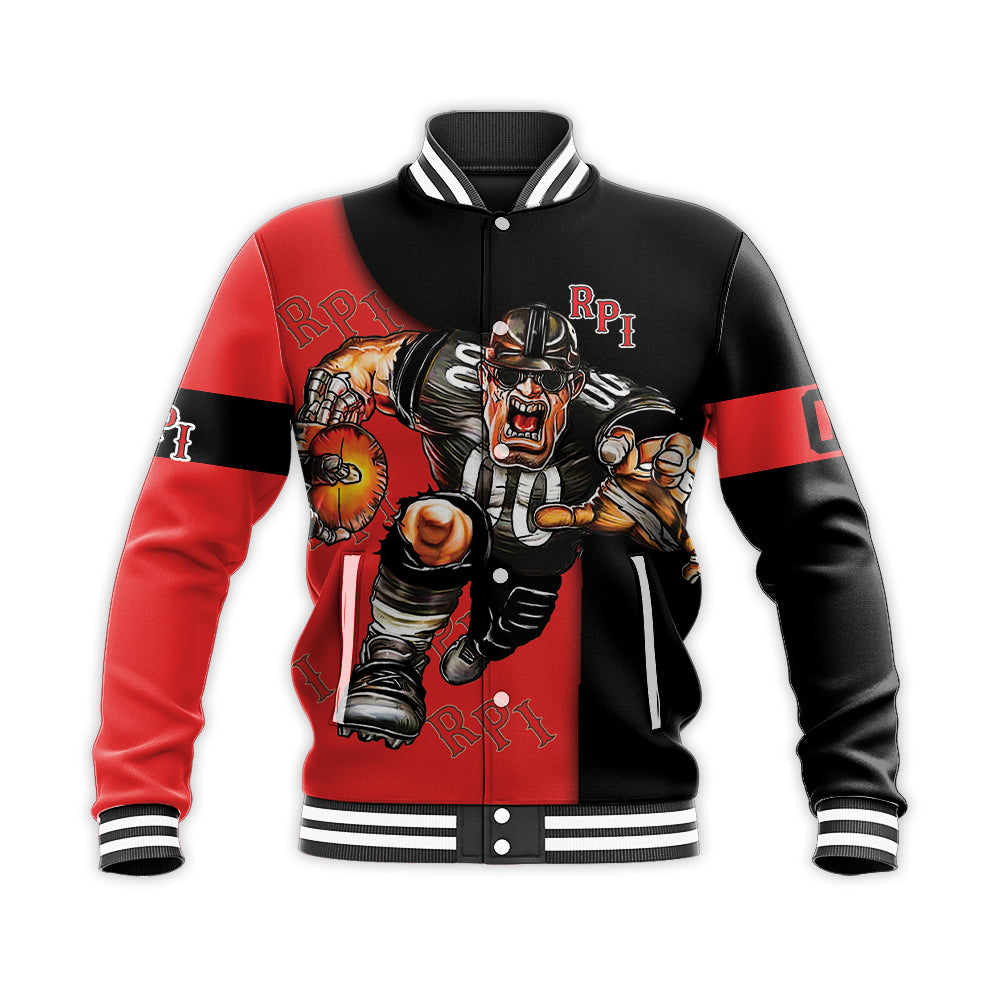 rpi engineers baseball jacket button up zipper hooded all over print football go on gift for fans ncaa nwufa