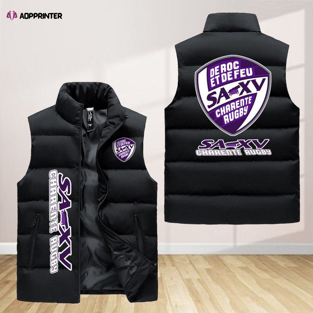 sa xv charente sleeveless puffer jacket custom for fans spj0741