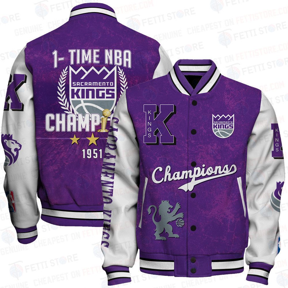 sacramento kings 1x champions print baseball varsity jacket baseball jacket all over print sfat v4 ytqbu