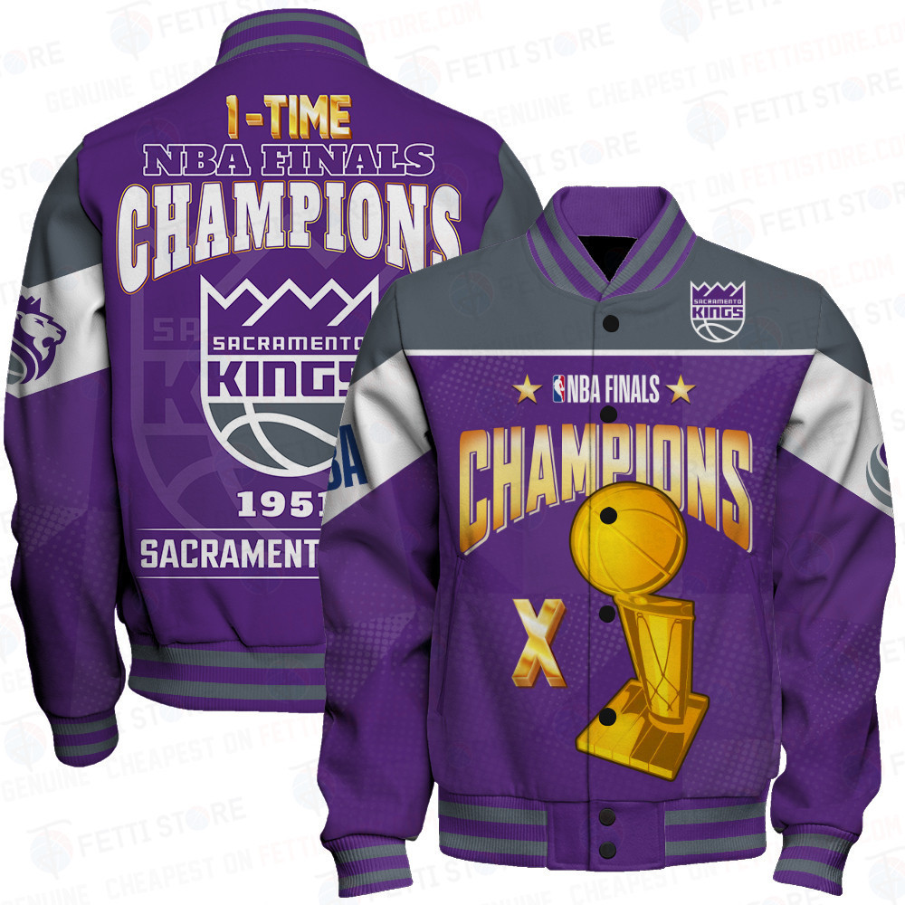 sacramento kings champions print baseball varsity jacket baseball jacket all over print sfat v5 kf9jg