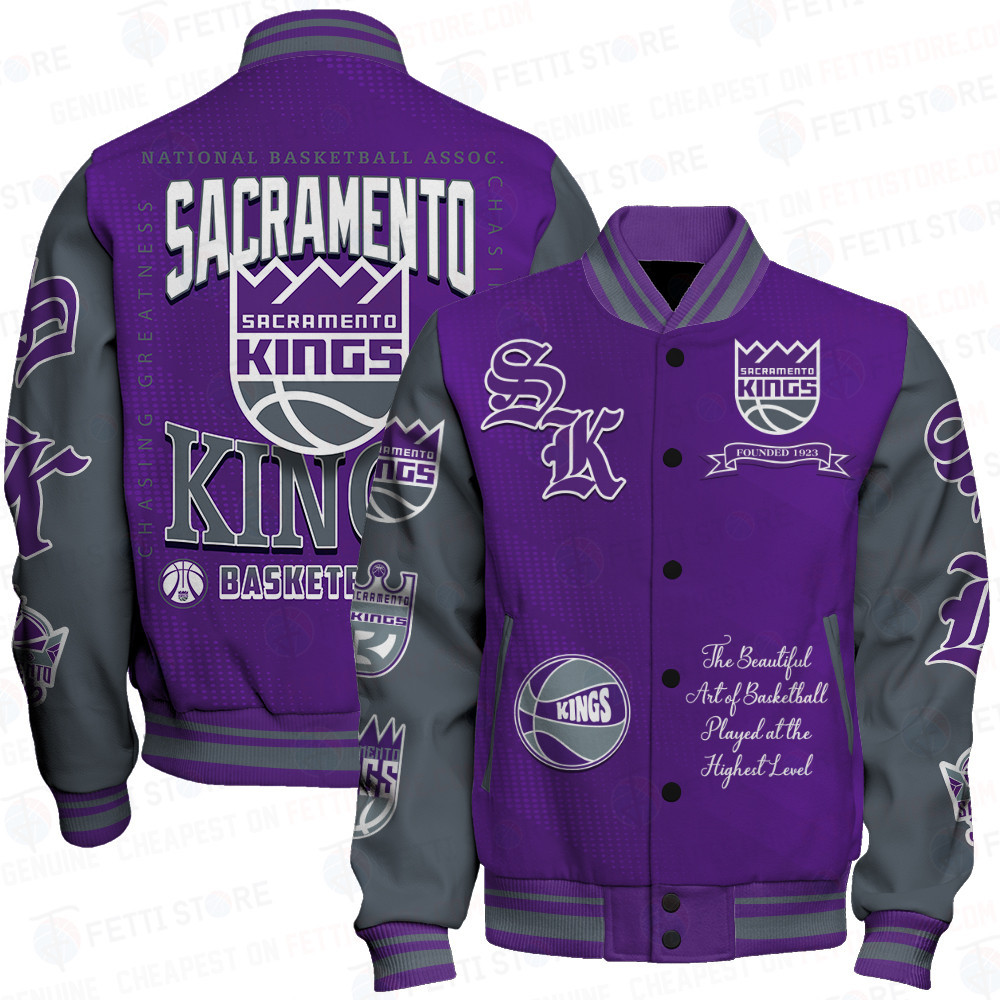 sacramento kings nba print baseball varsity jacket baseball jacket all over print sfat v25 r0sko