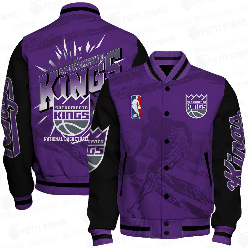 sacramento kings nba print baseball varsity jacket baseball jacket all over print sfat v27 rhdru