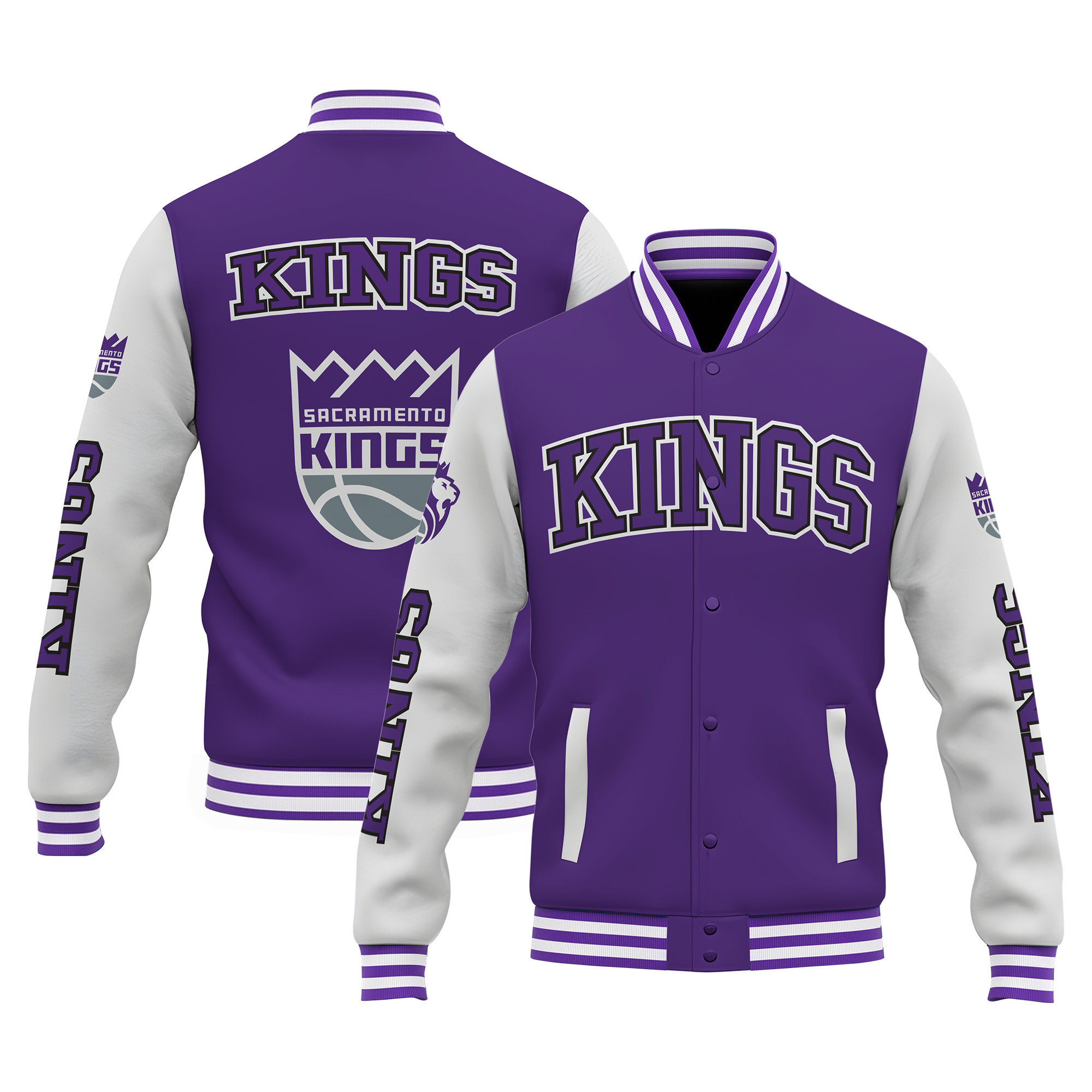 sacramento kings special design 3d unisex baseball varsity jacket baseball jacket all over print v1 kmrtp