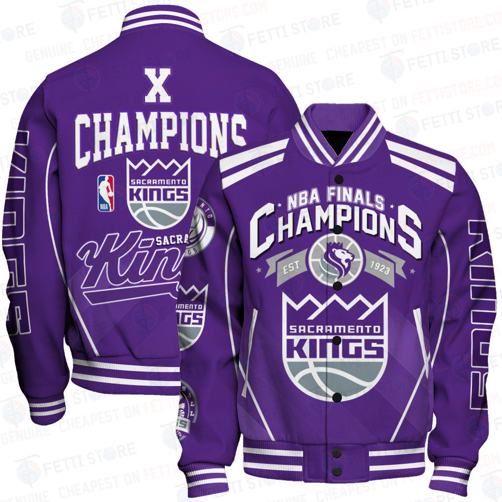 sacramento kings x champions basketball team print baseball varsity jacket baseball jacket all over print sfat v24 yn8nb