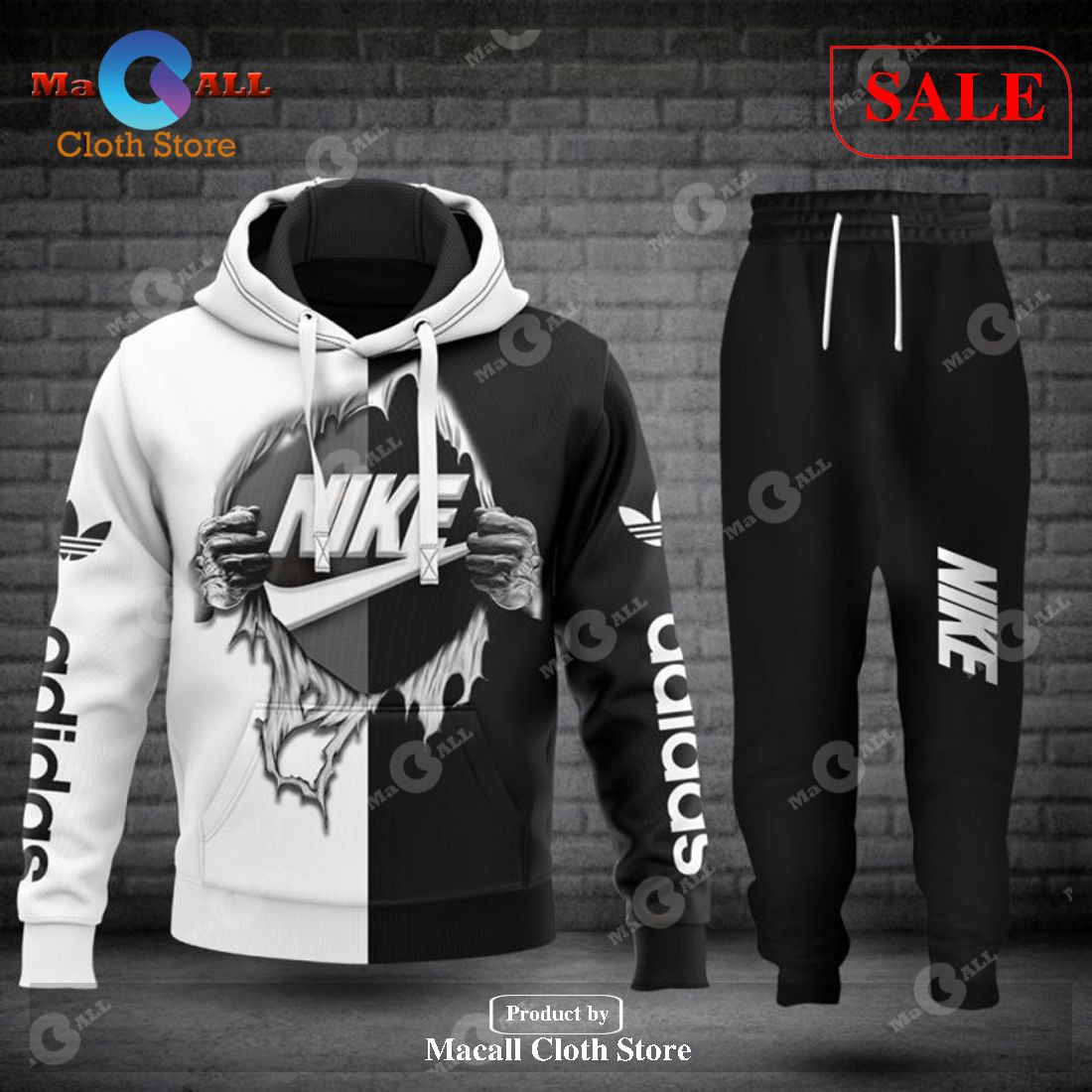 sale nike mix adidas hoodie sweatshirt 3d limited edition 1 SKUjc